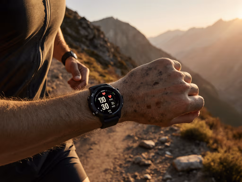 ultrarunner_checking_watch_during_trail_run